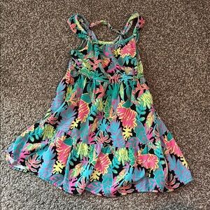 Colorful Tropical Print Dress
